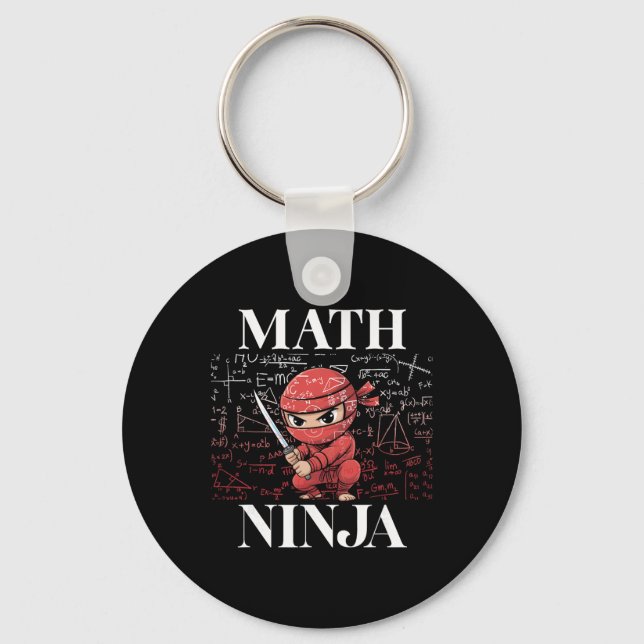 Chaveiro Ninja de Matemática Álgebra Cálculo Estudante de M (Frente)