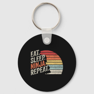 Chaveiro Ninja Retro Vintage Coma Dormir Ninja Karate Repet