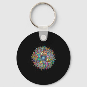 Chaveiro Nirvana Mandala Geometria Arte Fractal Sagrado Yog