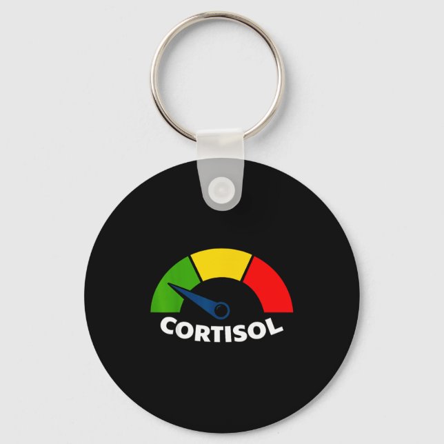 Chaveiro Níveis baixos de cortisol v meme engraçado alívio  (Frente)