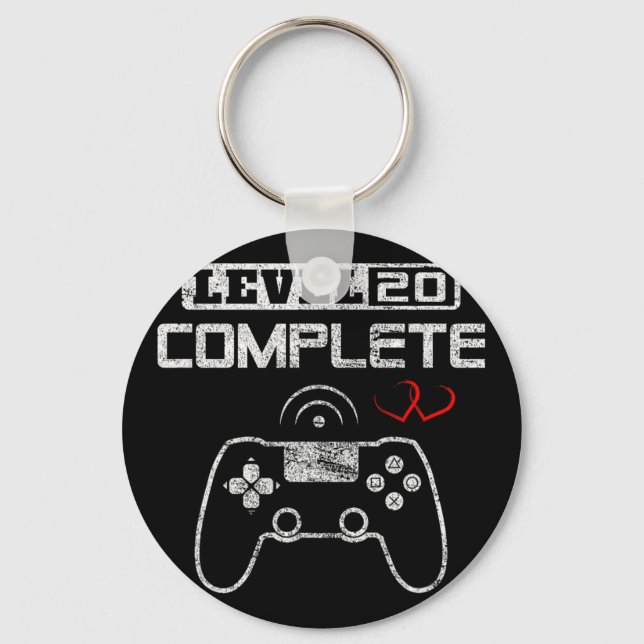 Chaveiro Nível 20 20 completo Aniversário do casamento Mulh (Frente)