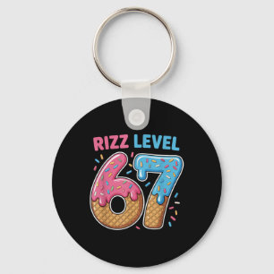 Chaveiro Nível Rizz 67 Gíria Alfa Geração 67º Número Sorvet