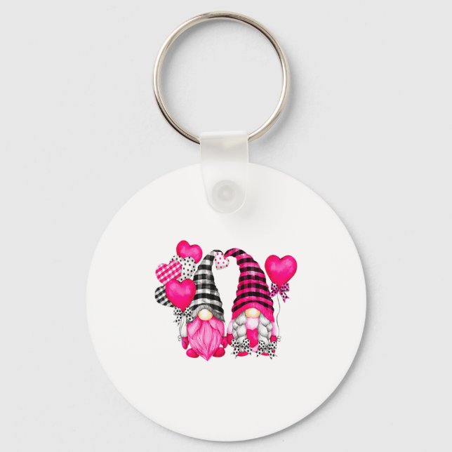 Chaveiro Nk Buffalo Plaid And Heart Balloons Valentines D _ (Frente)