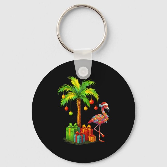 Chaveiro Nk Flamingo Christmas Palm Tree Trocal Xmas  (Frente)