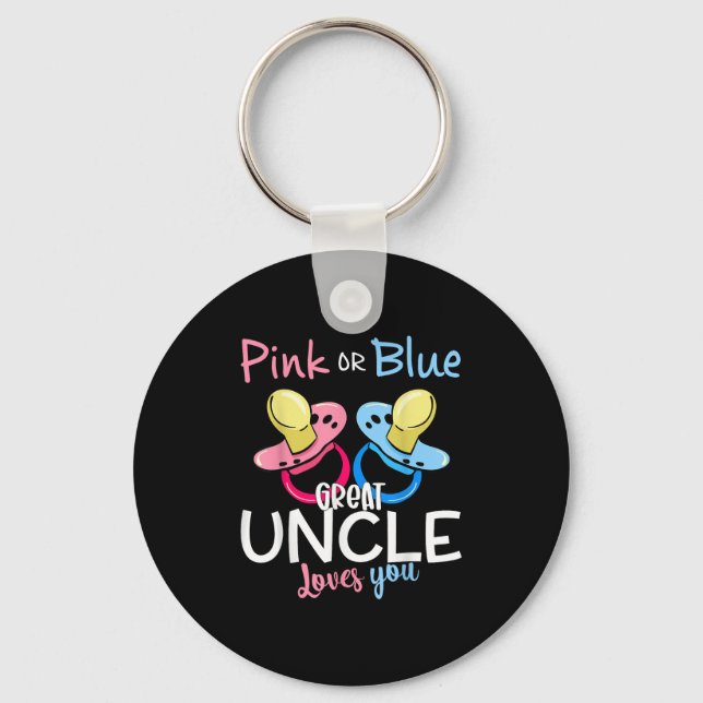 Chaveiro Nk Or Blue Great Uncle Loves You Gender Reveal Chr (Frente)