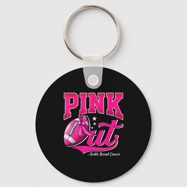Chaveiro Nk Out Football Breast Cancer Awareness Men Women  (Frente)