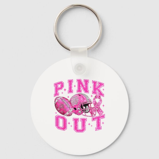 Chaveiro Nk Out Tackle Breast Cancer Awareness Football Nk  (Frente)
