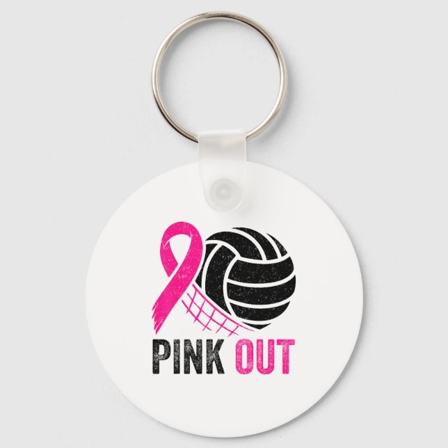 Chaveiro Nk Out Volleyball Breast Cancer Awareness Nk Ribbo (Frente)