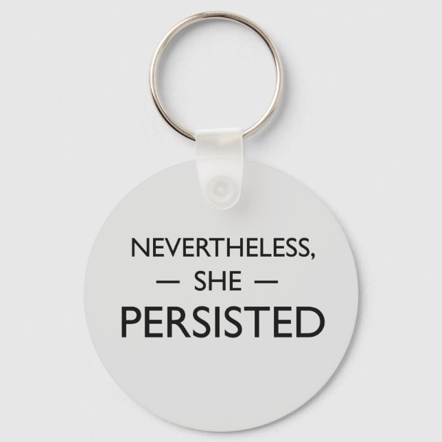 Chaveiro No entanto, ela persistiu à declaração (Frente)