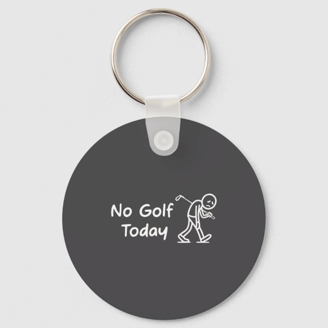 Chaveiro No Golf Today Funny Sad Graphic Stickman Golfer Fi (Frente)