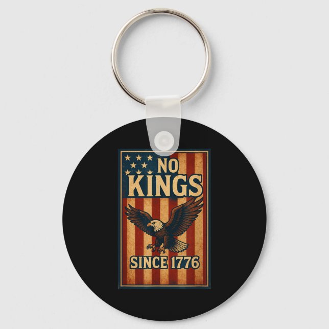 Chaveiro No King Since 1776 Patriotic Dom Shirts Men Women  (Frente)