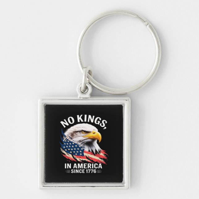 Chaveiro No Kings In America Classic Retro Graphic Design (Frente)