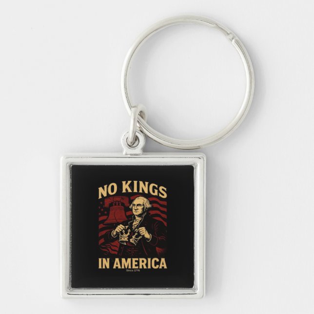 Chaveiro No Kings In America Since 1776 Anti-Donald Trumpp (Frente)