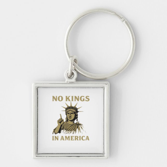 Chaveiro No Kings In America Statue Of  No Kings Day Protes (Frente)