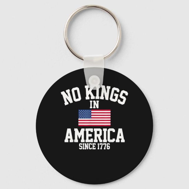 Chaveiro No Kings In America USA Flag Retro Cool Style (Frente)