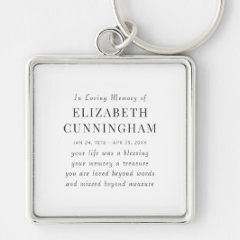 Chaveiro No Loving Memory Memorial Modern Simple Cote