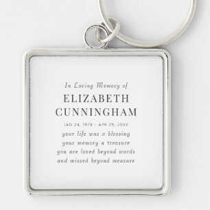 Chaveiro No Loving Memory Memorial Modern Simple Cote