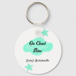 Chaveiro No nono verde pastel das nuvens estrela despedida 