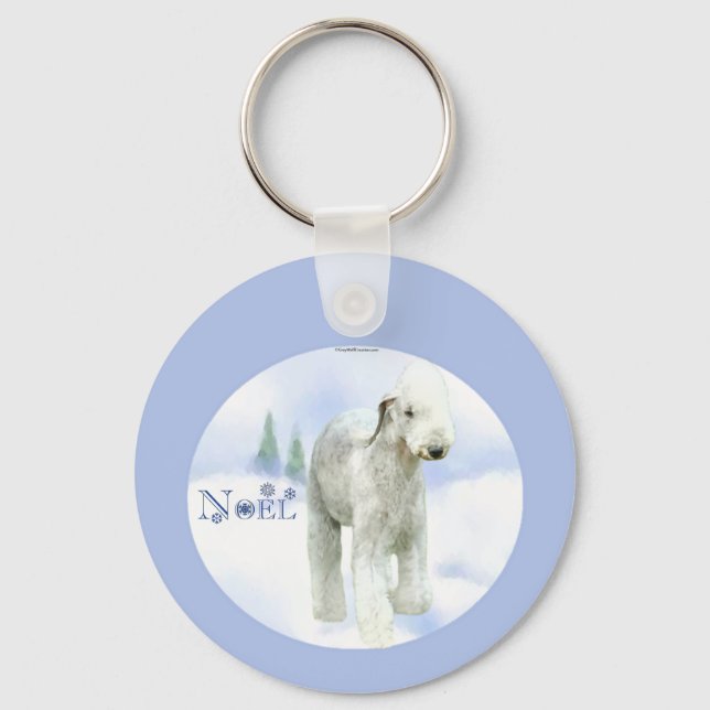 Chaveiro Noel Bedlington Terrier (Frente)