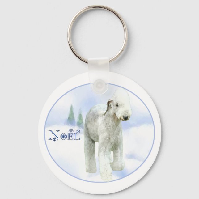 Chaveiro Noel Bedlington Terrier (Frente)