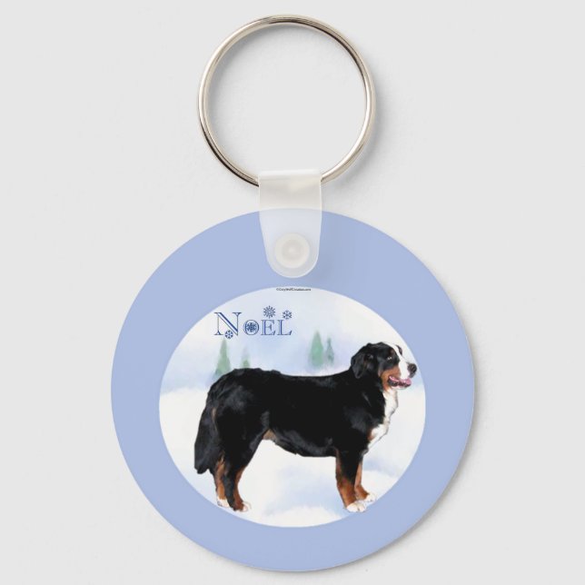 Chaveiro Noel Bernese Mountain Dog (Frente)