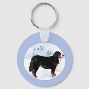Chaveiro Noel Bernese Mountain Dog - Personalizado