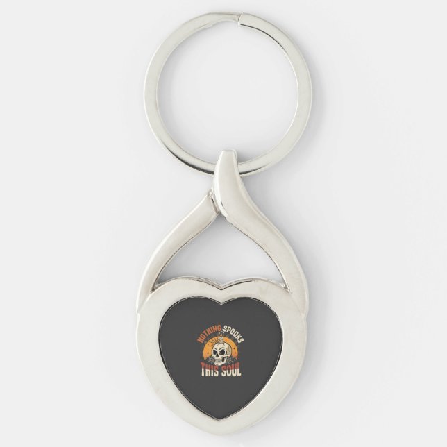 Chaveiro Noite de Esqueleto Valente de Halloween (Frente)