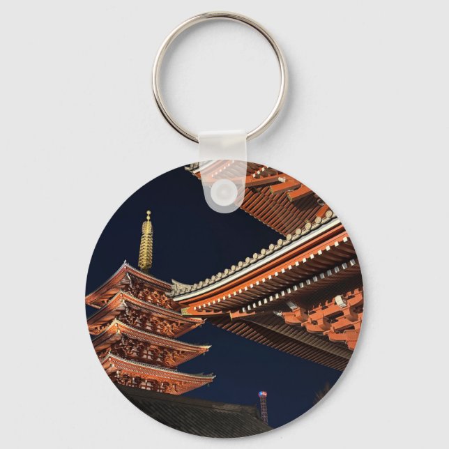 Chaveiro Noite de Kaminarimon em Tóquio Japão (Frente)