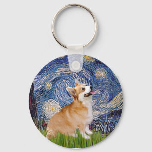 Chaveiro Noite Estrelada - Pembroke Welsh Corgi 7b