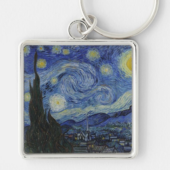 Chaveiro Noite estrelado de Van Gogh (Frente)