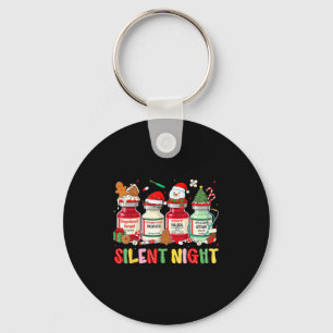 Chaveiro Noite Silenciosa Humor Médico de Natal Para Enferm