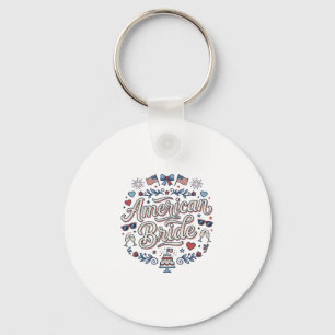Chaveiro Noiva Americana Desenho Vetorial de Casamento Patr