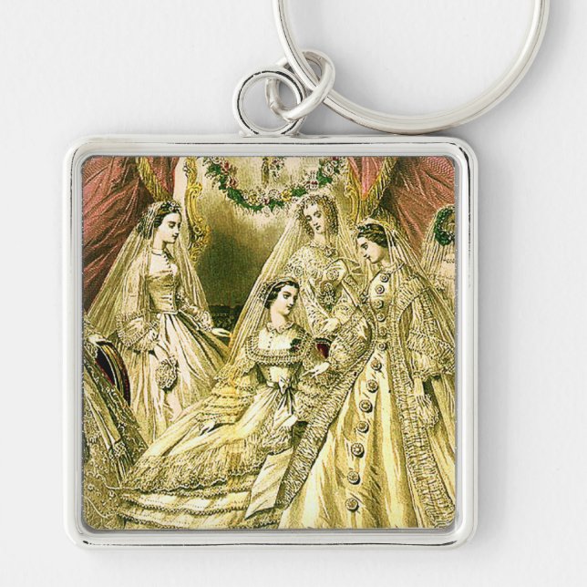 Chaveiro Noiva Antiga Casamento Vintage (Frente)