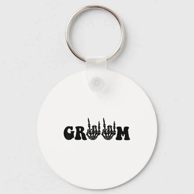 Chaveiro Noiva de Groom Skeleton Gothic Halloween Bach (Frente)