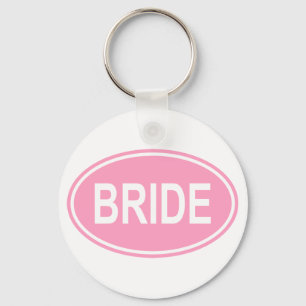 Chaveiro Noiva que Wedding o rosa oval