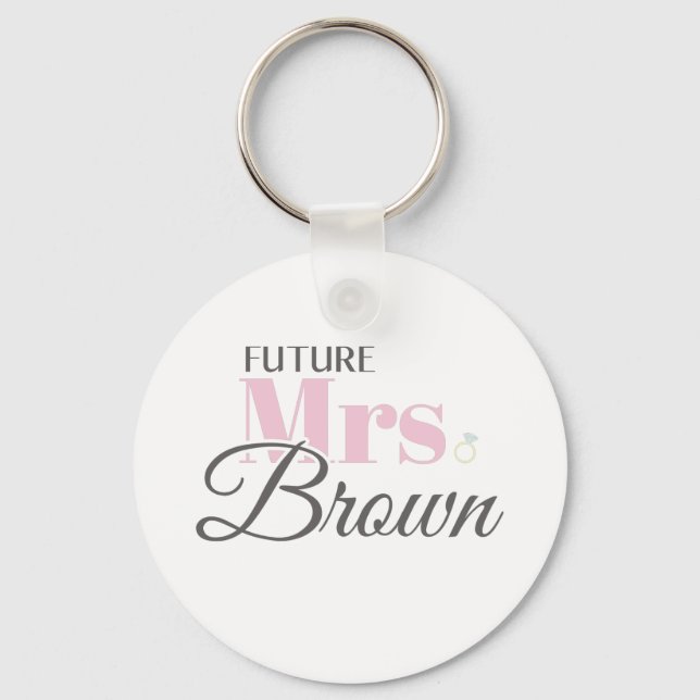 Chaveiro Noivado futuro Sra. Brown Bachelorette (Frente)