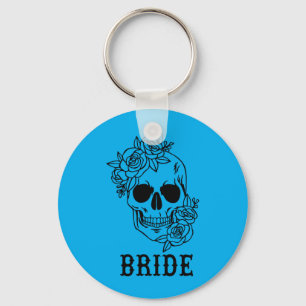 Chaveiro Noivo Floral Caveira Casamento de Halloween do Hom