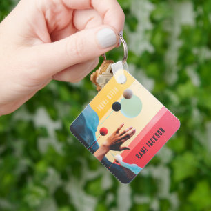 Chaveiro Nome Artístico Coloful Abstrato na moda exclusivo