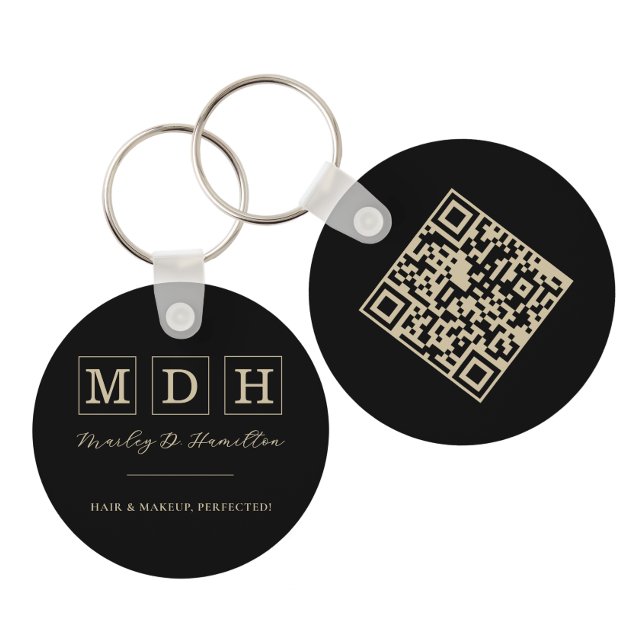 Chaveiro Nome Comercial Promocional Código QR (Criador carregado)