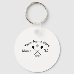 Chaveiro Nome da equipe aqui adicione nome número bola golf