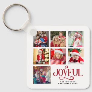 Chaveiro Nome da Família de Colagem de Fotos Personalizada