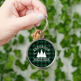 Chaveiro Nome da Família de Xadrezes de Buffalo Verde de Ca