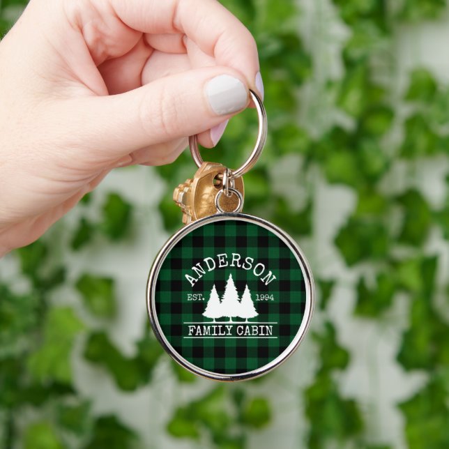 Chaveiro Nome da Família de Xadrezes de Buffalo Verde de Ca (Mão)