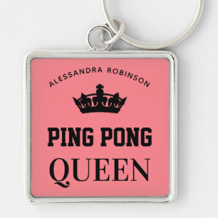 Chaveiro Nome da Rainha Ping Pong personalizado