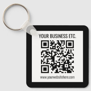 Chaveiro Nome da sua empresa e código QR editável