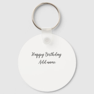 Chaveiro Nome de adição de aniversário de feliz título míni
