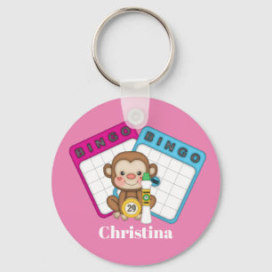Chaveiro Nome de adição do macaco Bingo
