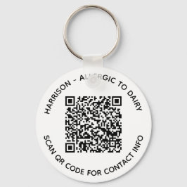 Chaveiro Nome de código QR personalizado texto informações 