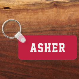 Chaveiro Nome de etiqueta de mochila Simples Red Personaliz