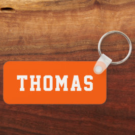 Chaveiro Nome de etiqueta Simples de Mochila Laranja